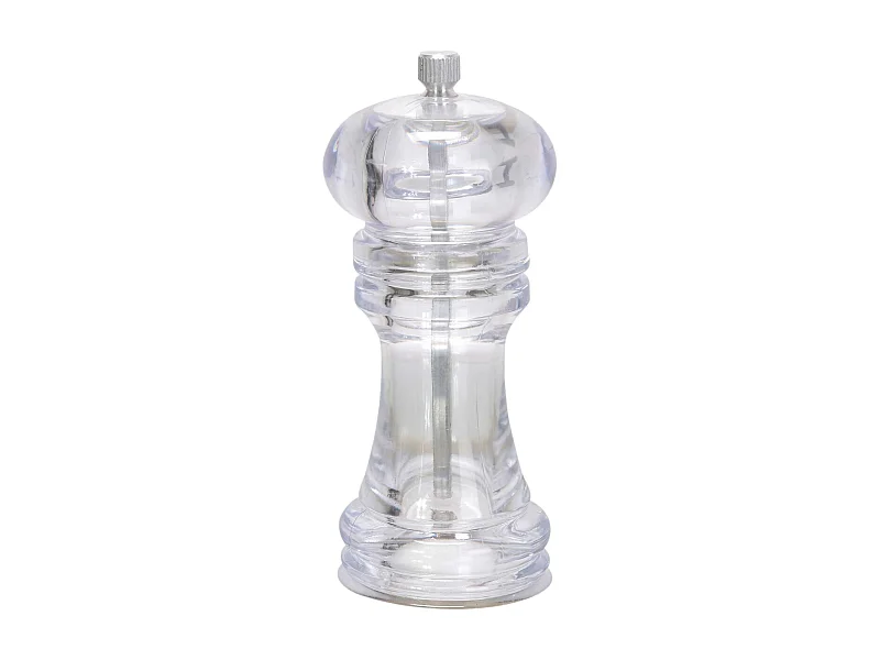 Moulin à poivre transparent 17.5 x 6 cm (Lot de 2)