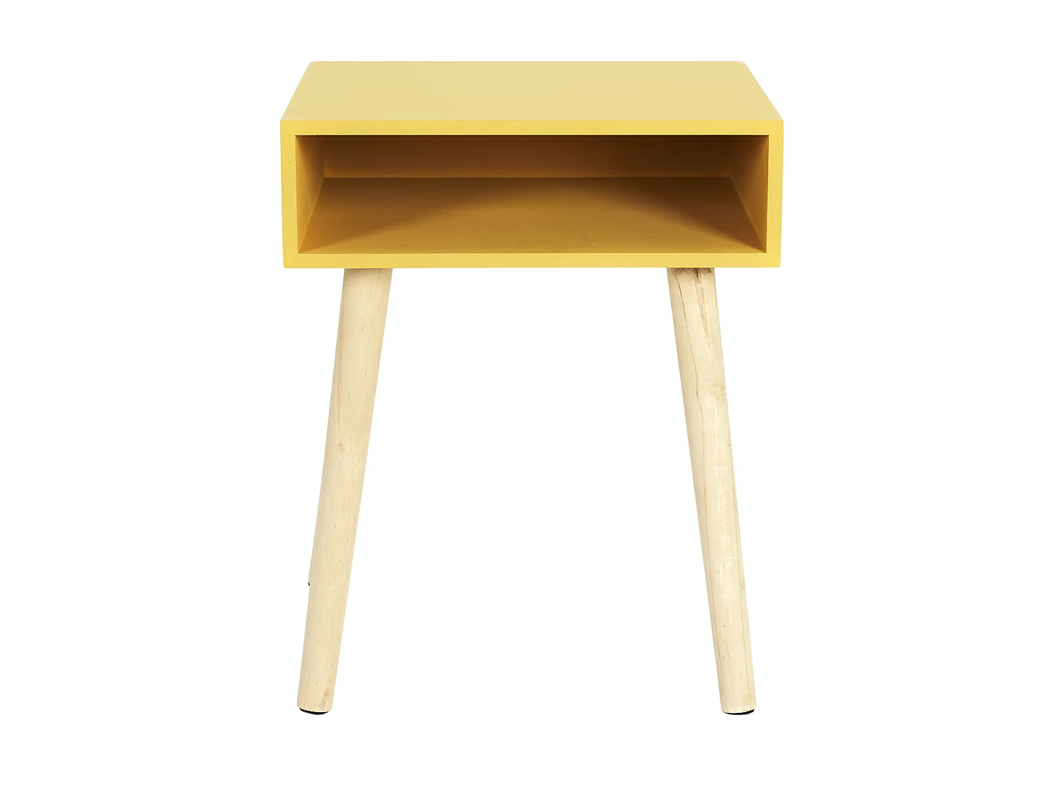 Table De Chevet Niche Jaune Jaune, Marron
