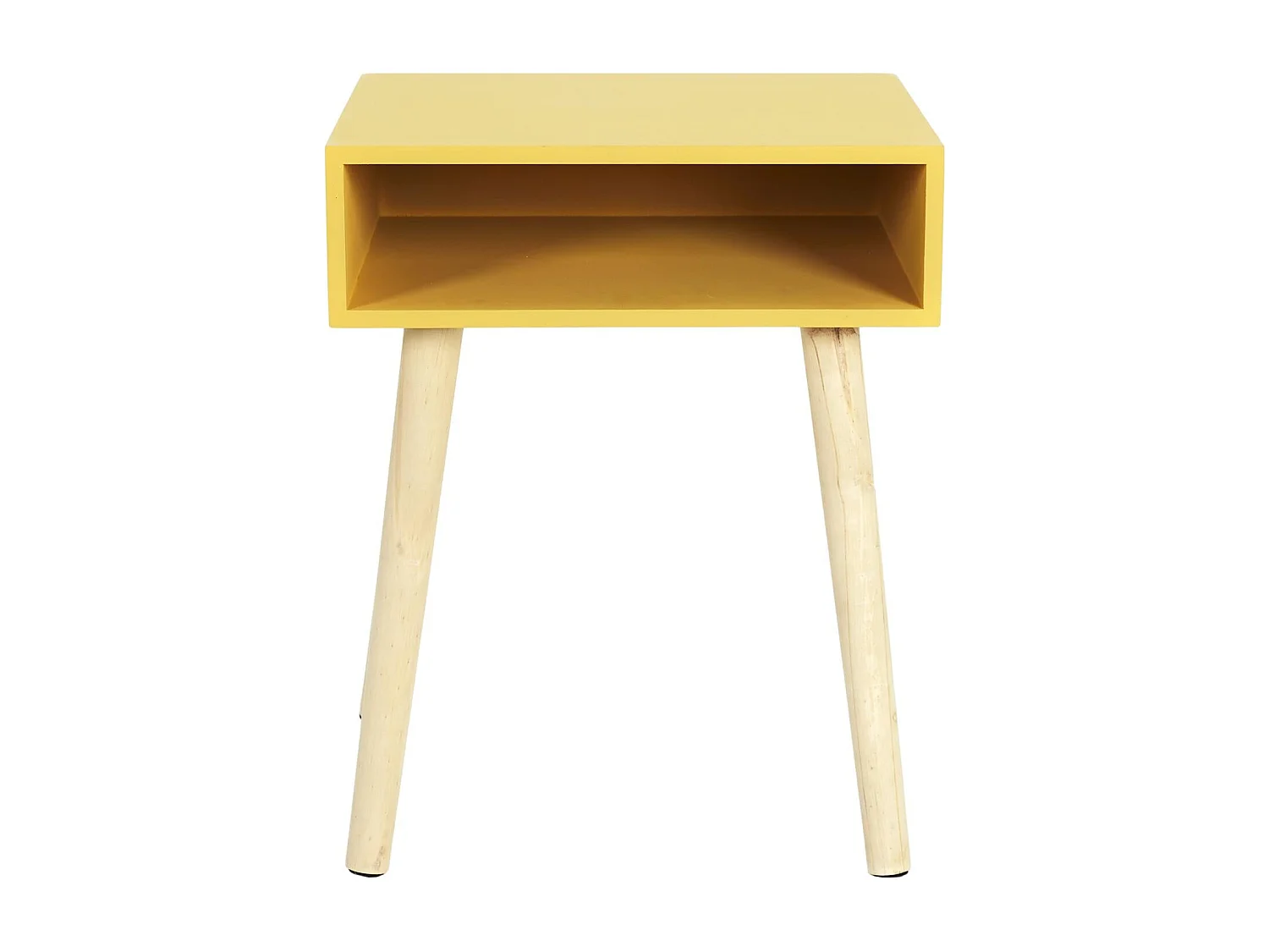 Table De Chevet Niche Jaune Jaune, Marron