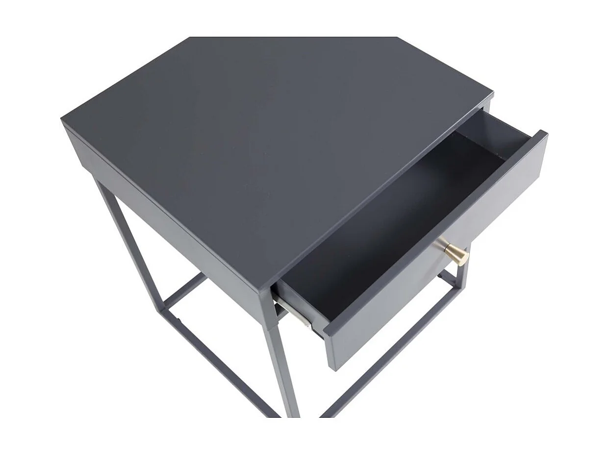 Bakal nachtkastje 1 lade grijs.