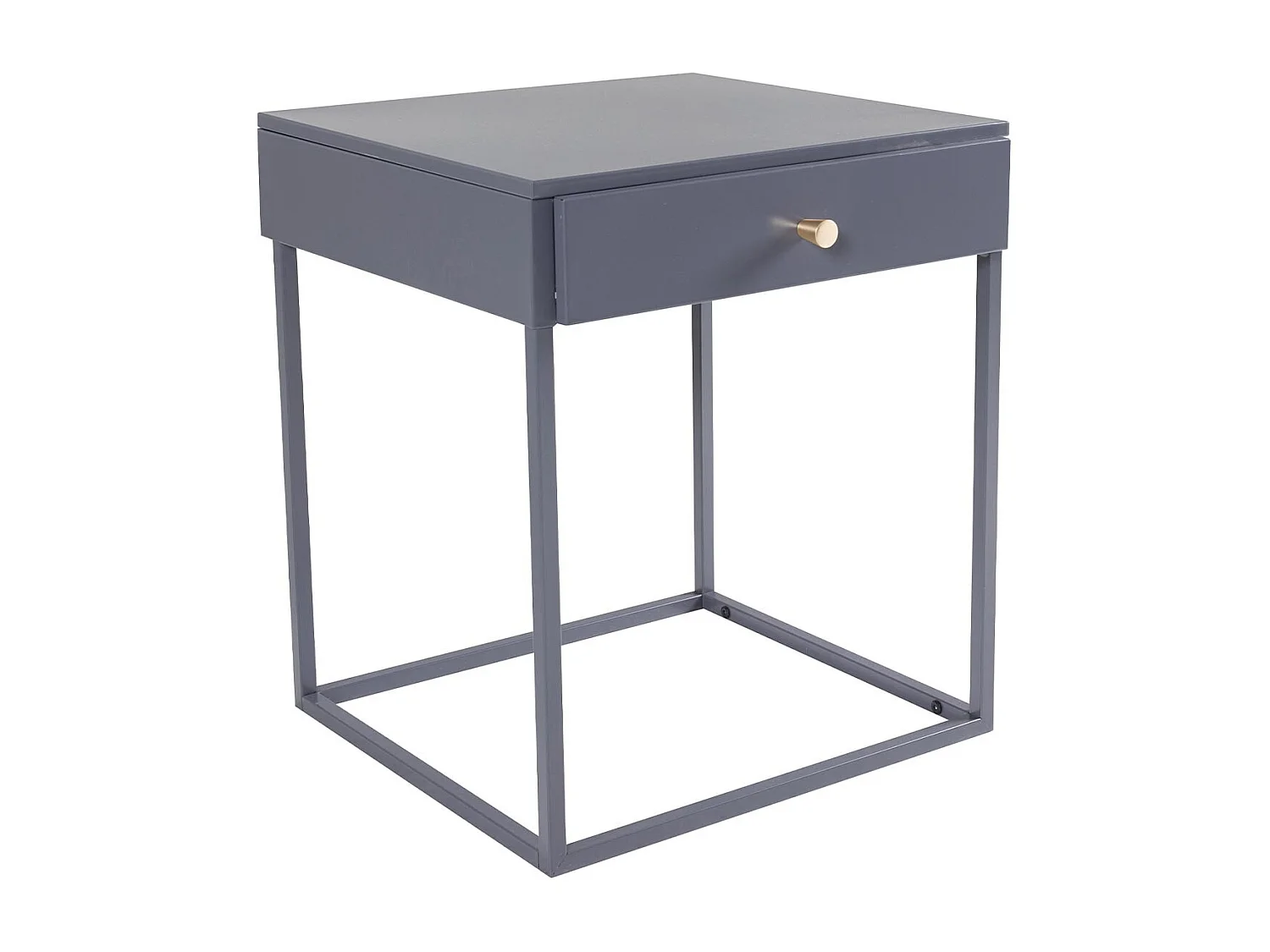 Table de Chevet Avec Tiroir "Bakal" 50cm Gris