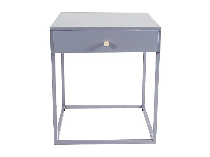 Table de Chevet Avec Tiroir "Bakal" 50cm Gris