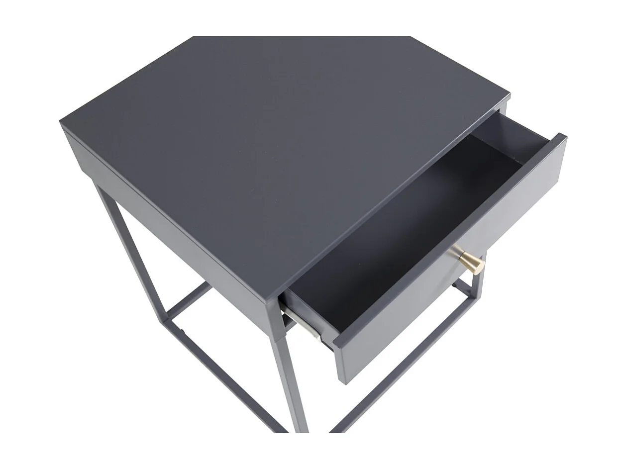 Table de Chevet Avec Tiroir "Bakal" 50cm Gris