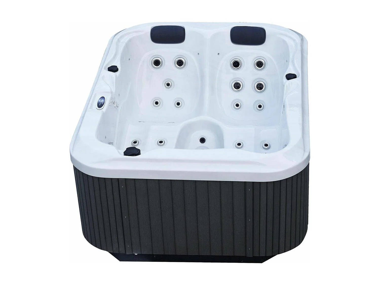 Spa rigide gris et blanc marbré jets et leds Costa (3 places dont 2 allongées)