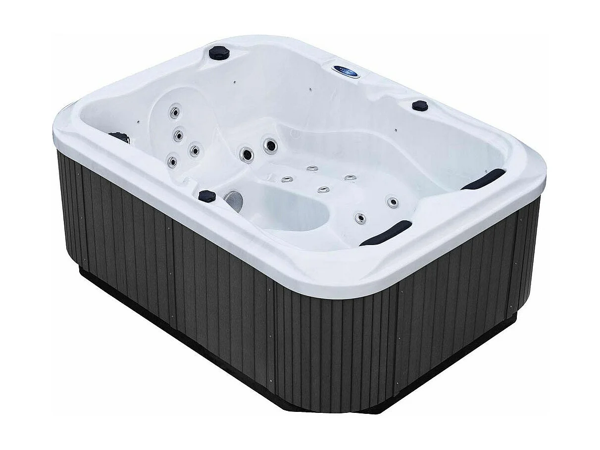 Spa rigide gris et blanc marbré jets et leds Costa (3 places dont 2 allongées)
