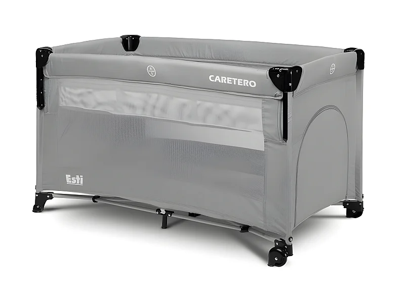 Lit parapluie de voyage sur roues Esti et sac de transport - Gris