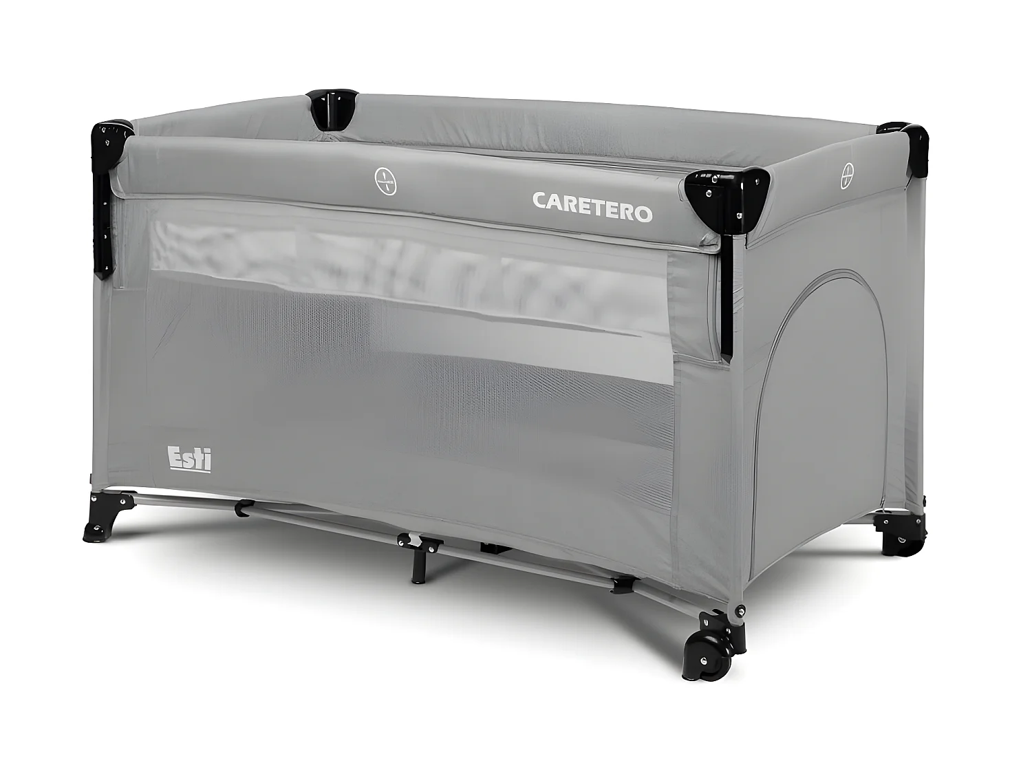 Lit parapluie de voyage sur roues Esti et sac de transport - Gris