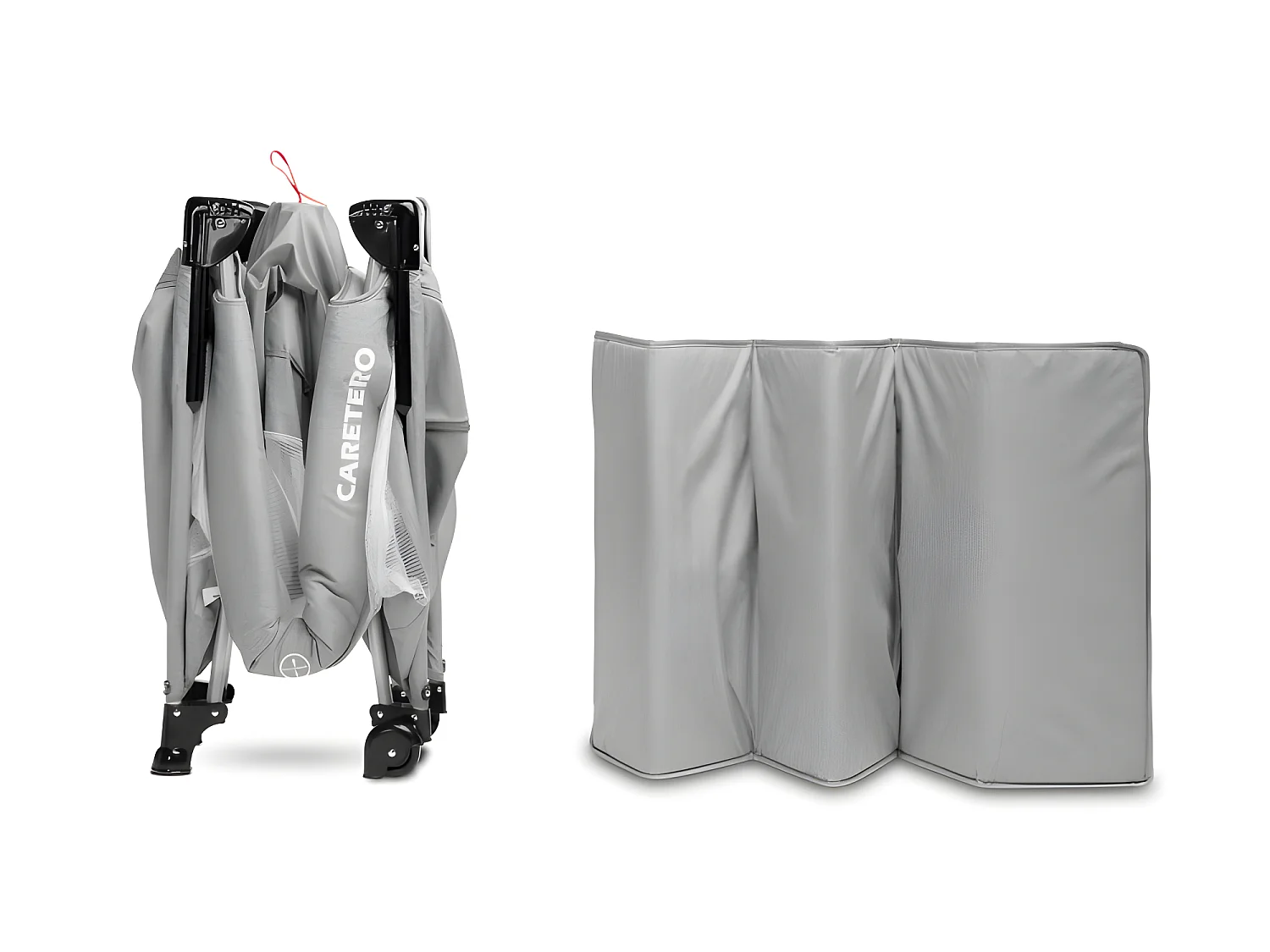 Lit parapluie de voyage sur roues Esti et sac de transport - Gris