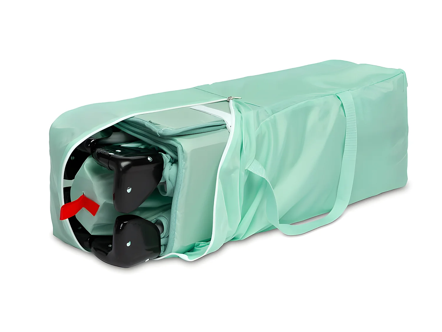 Lit parapluie de voyage sur roues Esti et sac de transport - Menthe