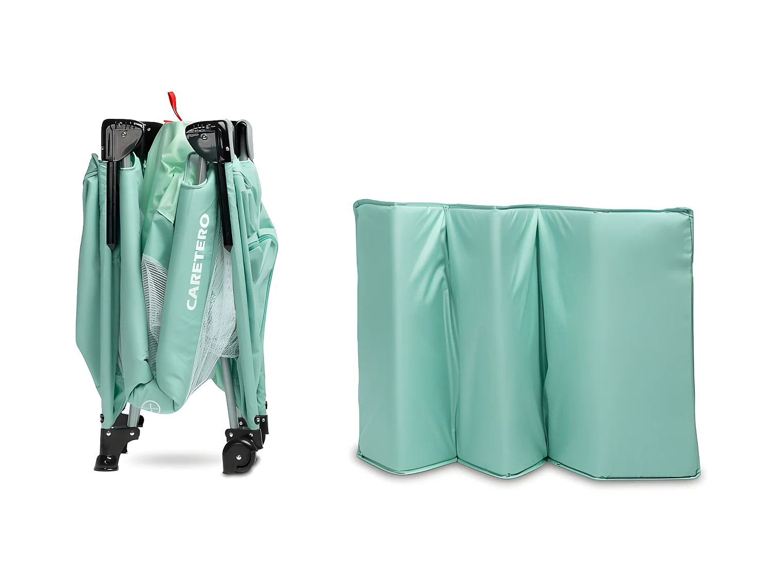 Lit parapluie de voyage sur roues Esti et sac de transport - Menthe