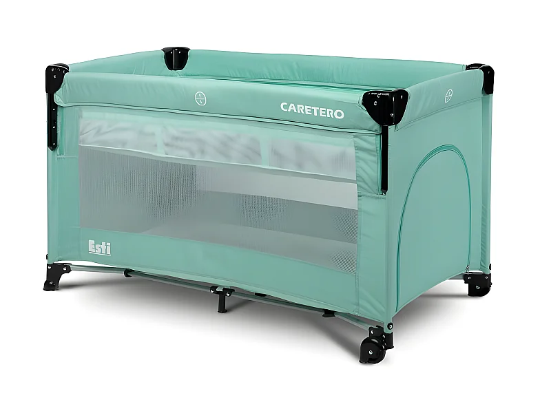 Lit parapluie de voyage sur roues Esti et sac de transport - Menthe