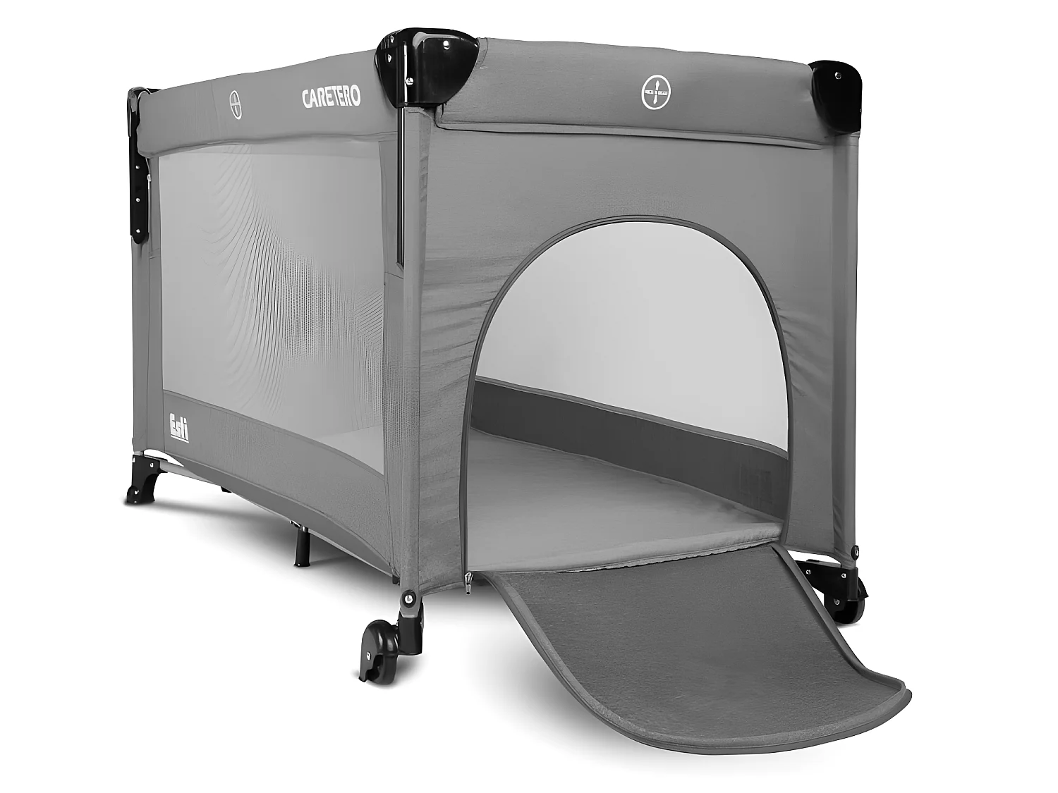 Lit parapluie de voyage Esti sur roues et sac de transport - Graphite