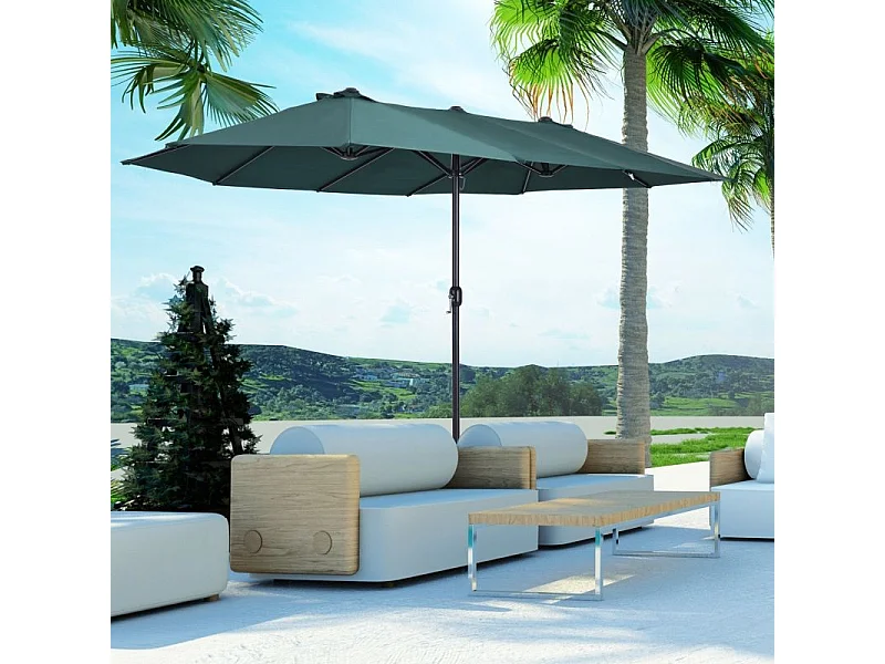 Grand parasol XXL SANTIAGO vert