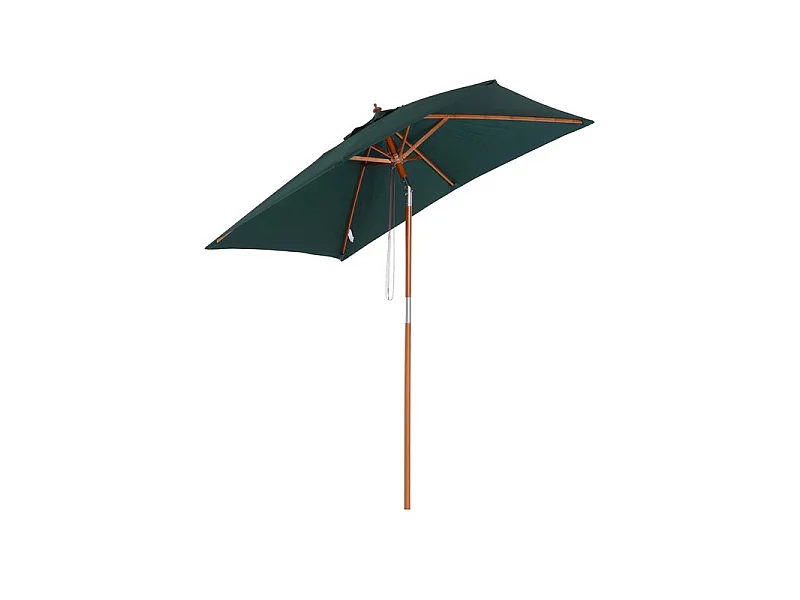 Parasol rectangulaire inclinable WIMBLEDON vert foncé