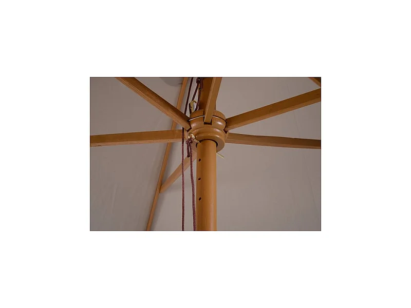 Parasol droit rectangulaire VANUATU grande taille gris