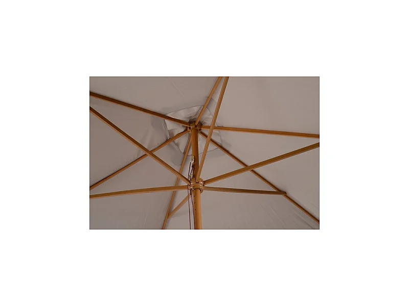 Parasol droit rectangulaire VANUATU grande taille gris