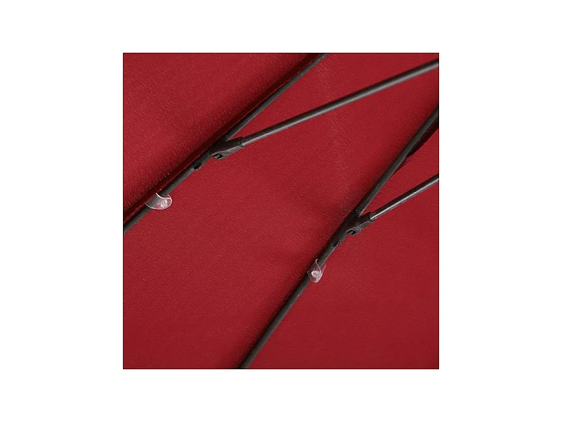 Parasol rond CHINA rouge avec manivelle