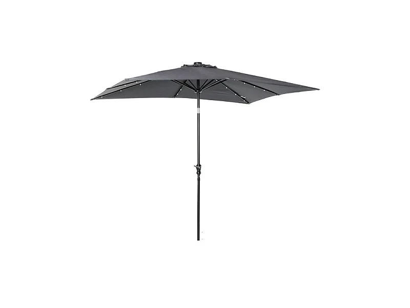 Grand parasol VEGAS à LED gris