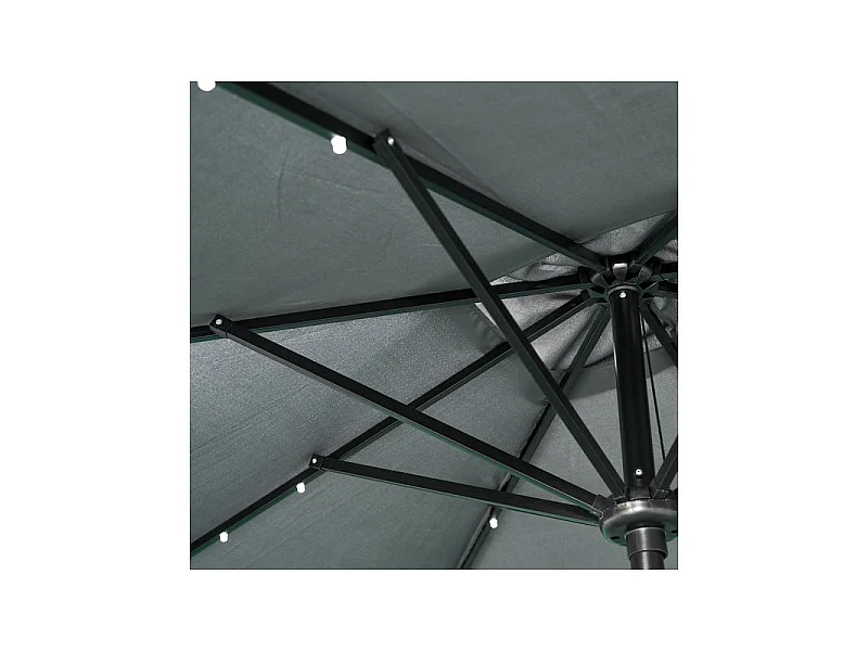 Grand parasol VEGAS à LED gris