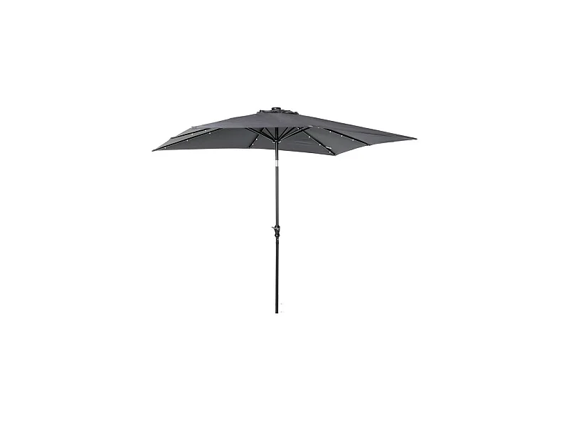 Grand parasol VEGAS à LED gris
