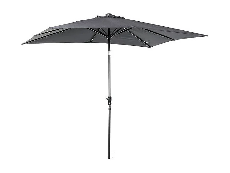 Grand parasol VEGAS à LED gris