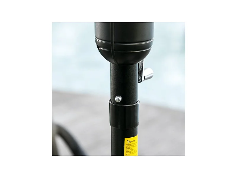 Demi-parasol de balcon DEAUVILLE gris