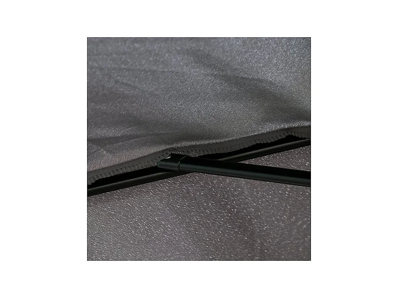 Demi-parasol de balcon DEAUVILLE gris