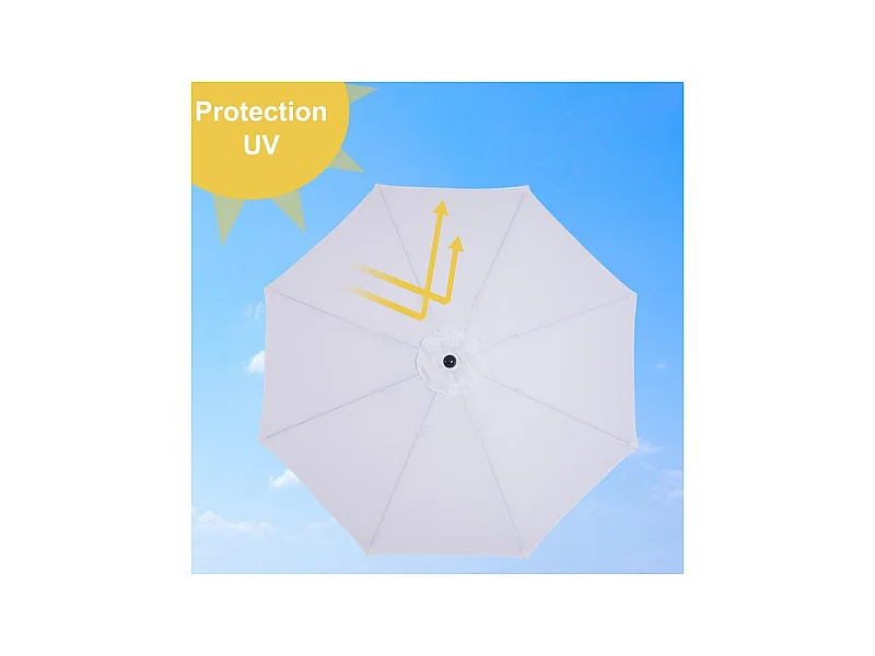 Parasol rond inclinable LYS blanc