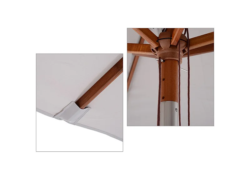 Parasol BAMBOU gris clair