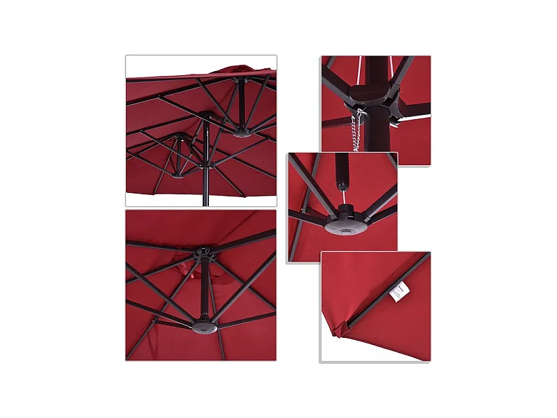 Grand parasol xxl KYOTO bordeaux