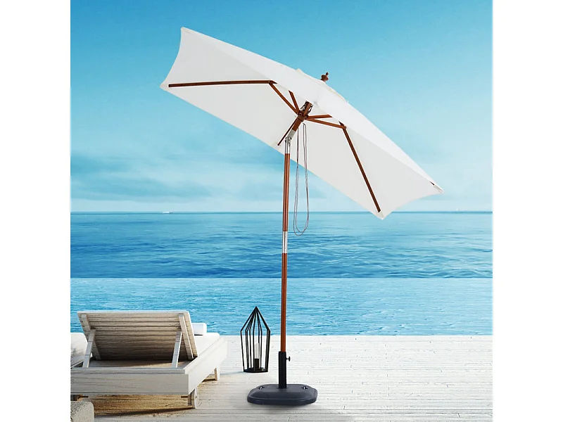 Parasol rectangulaire Evasion Crème