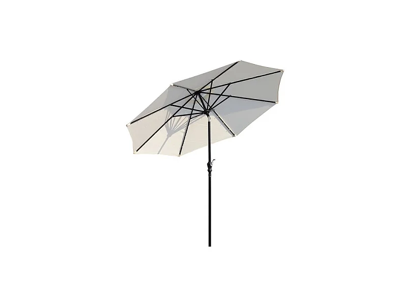 Parasol Octogonal Inclinable LATTE Crème à LED
