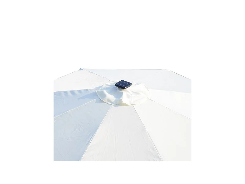 Parasol Octogonal Inclinable LATTE Crème à LED