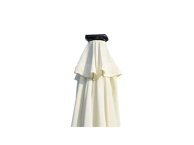 Parasol Octogonal Inclinable LATTE Crème à LED