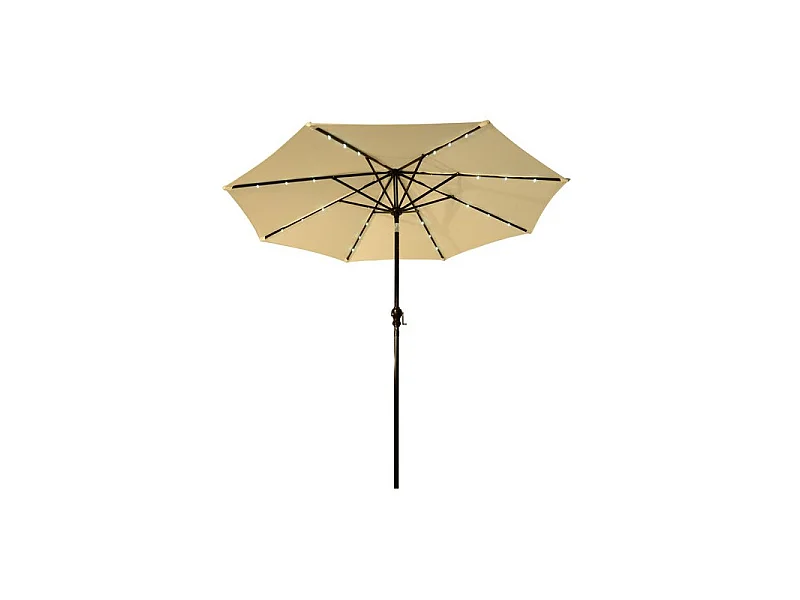 Parasol Octogonal Inclinable LATTE Crème à LED