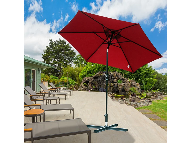 Parasol circulaire EVA Rouge