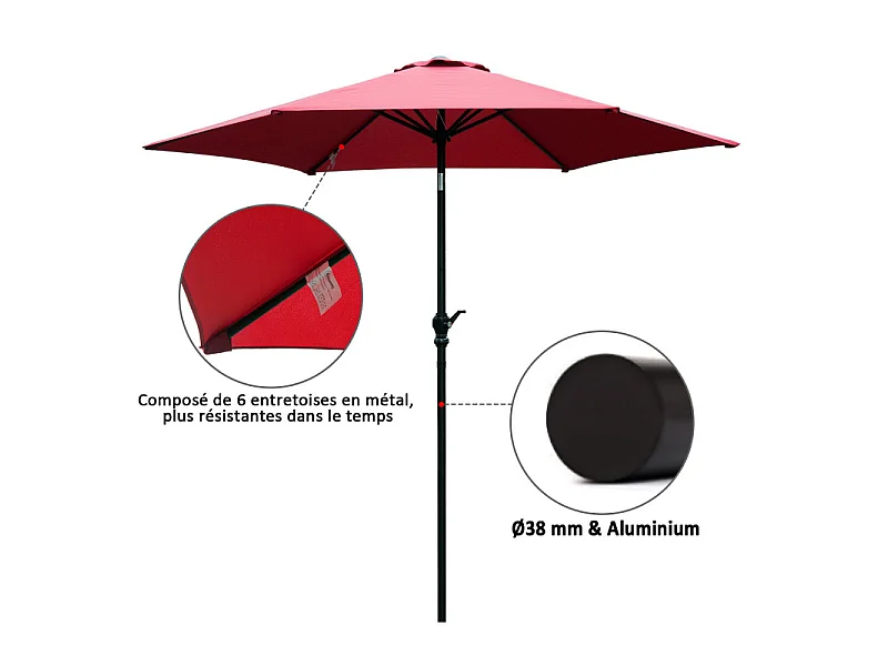Parasol circulaire EVA Rouge