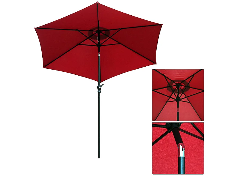 Parasol circulaire EVA Rouge