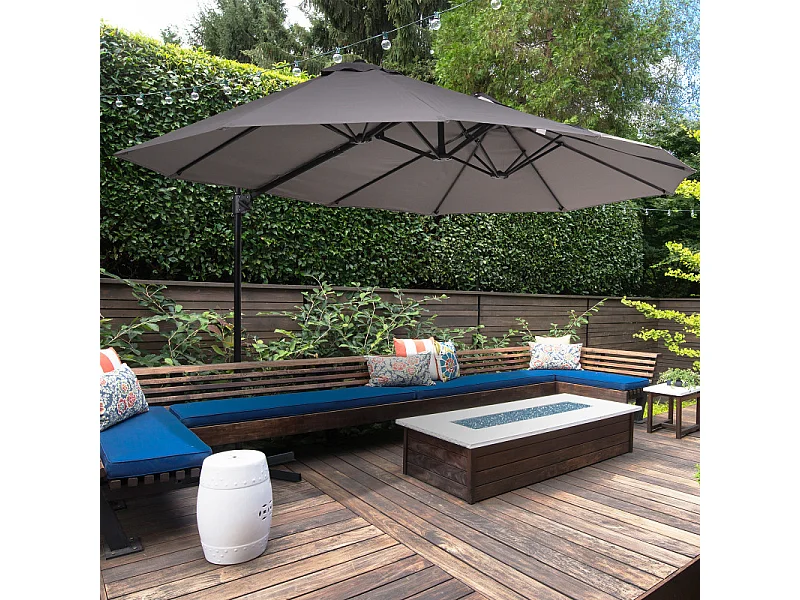 Parasol déporté XXL XANADU gris