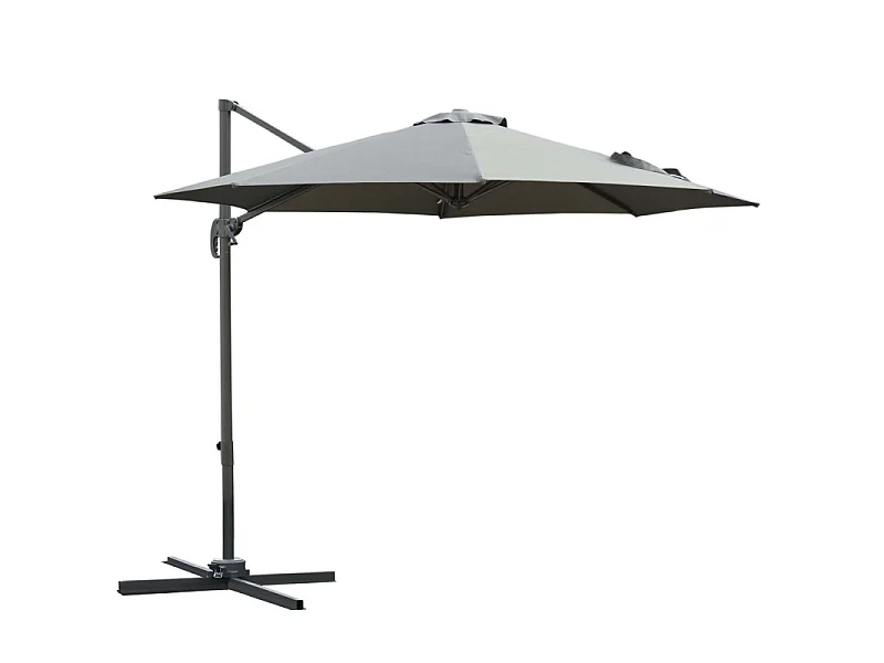 Parasol déporté et orientable SPHYNX de couleur grise