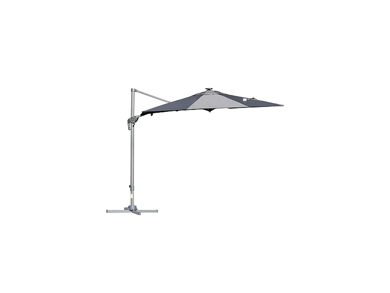 Parasol LED déporté SHADEE gris