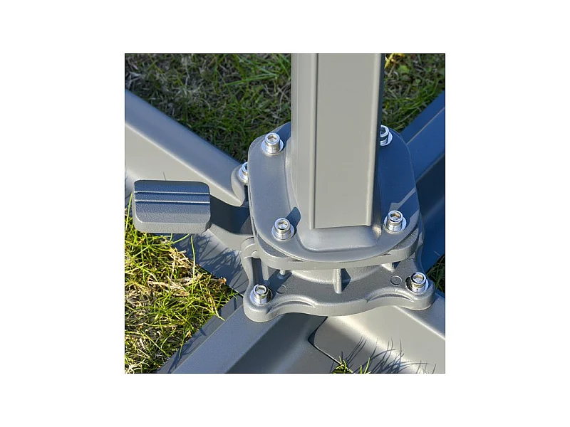 Parasol LED déporté SHADEE gris