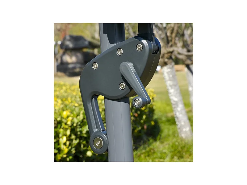 Parasol LED déporté SHADEE gris