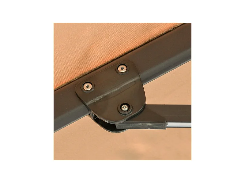 Parasol déporté octogonal et inclinable MALIBU à LED Beige