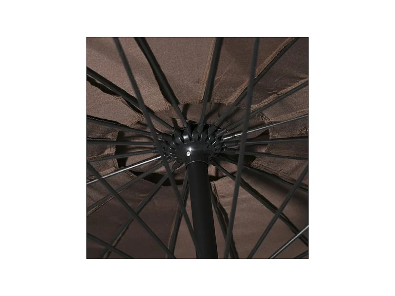 Grand parasol déporté rond CABOURG Chocolat