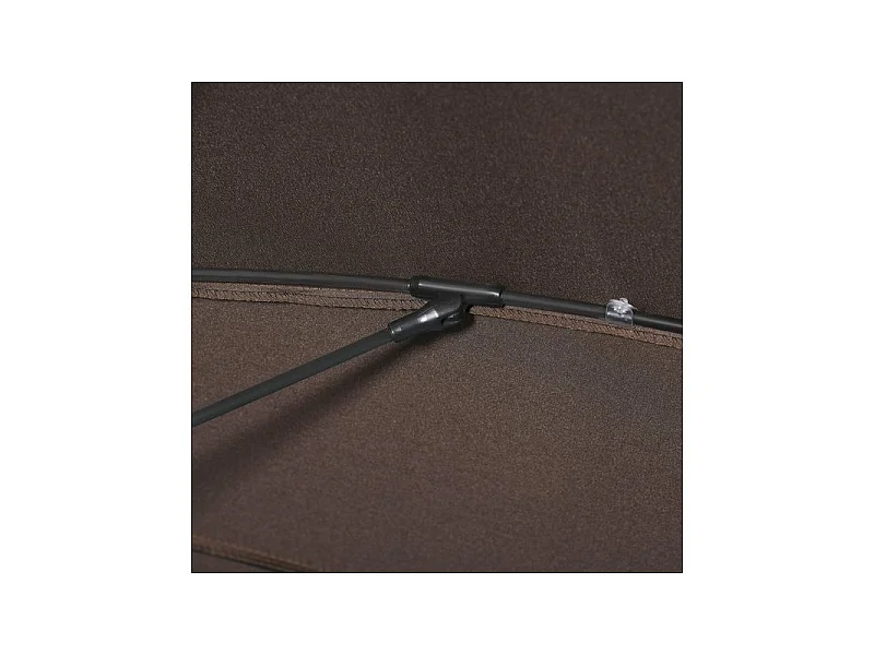 Grand parasol déporté rond CABOURG Chocolat