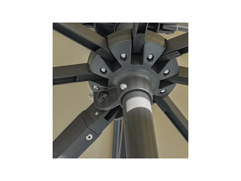 Parasol déporté carré EGYPTE à LED Beige