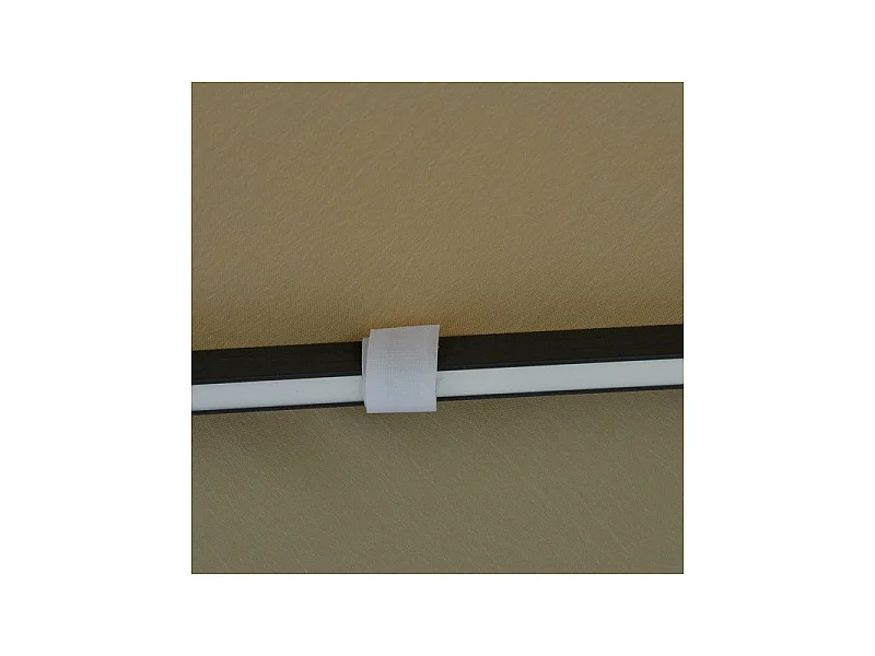 Parasol déporté carré EGYPTE à LED Beige