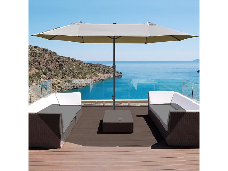 Grand parasol XXL 4,60 m ANTONIO Café Latte