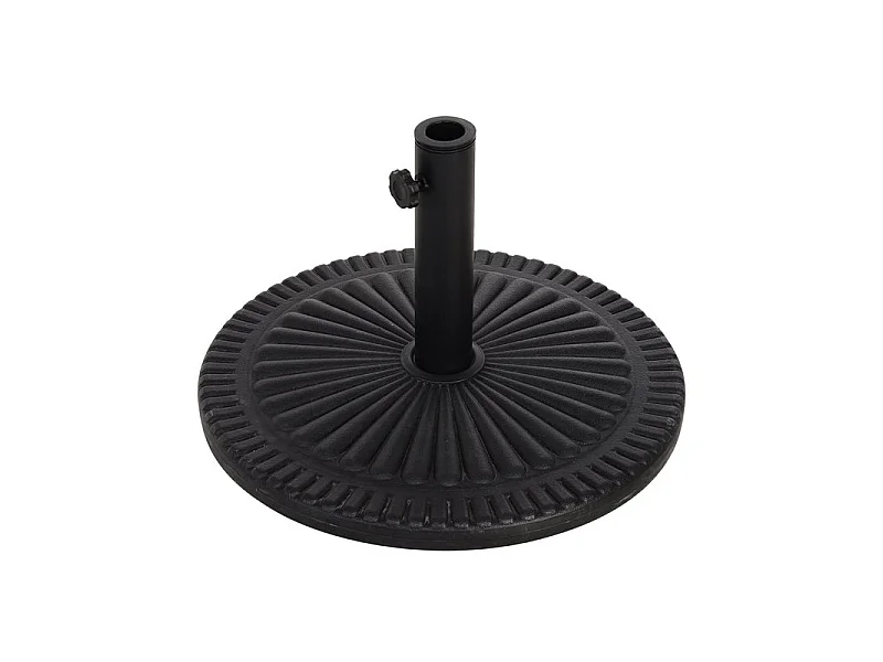 Pied de parasol rond motif rosace RIO noir